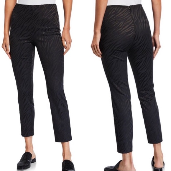 NEW! rag & bone Simone Pant Italian Zebra Print Jacquard Slim Fit Cropped Pants! - Picture 1 of 8